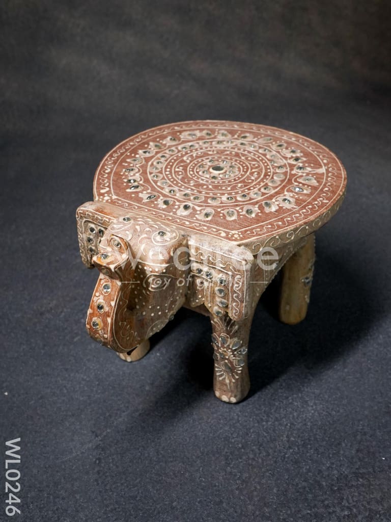 Elephant stool - 6 inch (White)