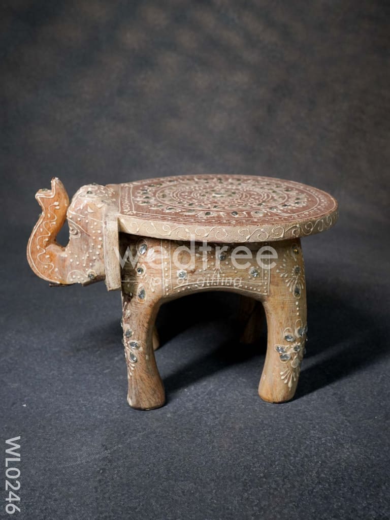 Elephant stool - 6 inch (White)