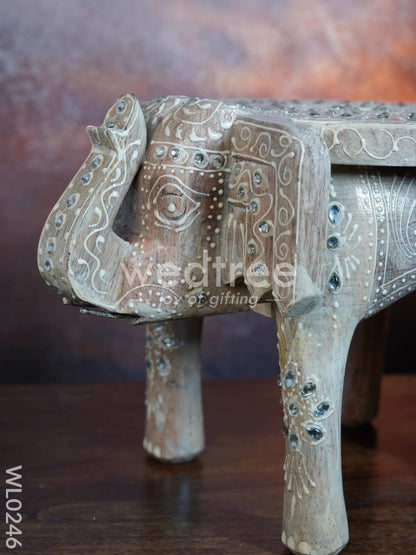 Elephant stool - 6 inch (White)