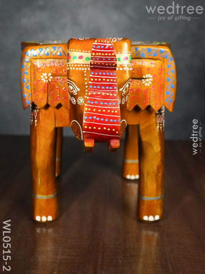 Elephant stool - (Red and Orange)