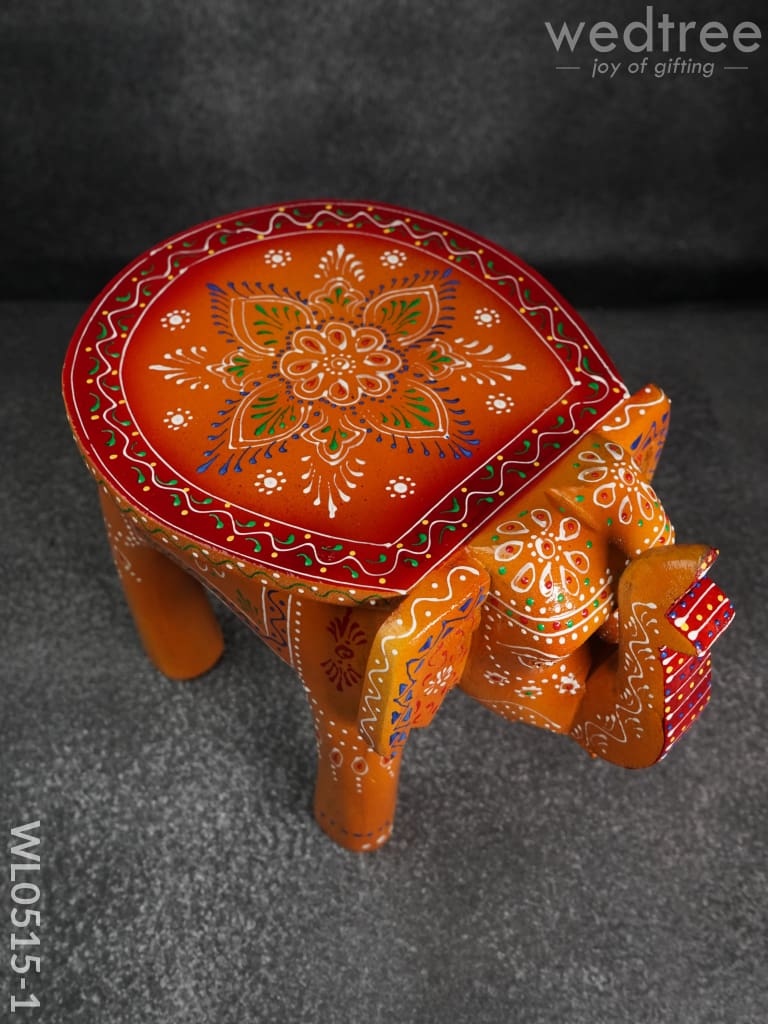 Elephant stool - (Red and Orange)