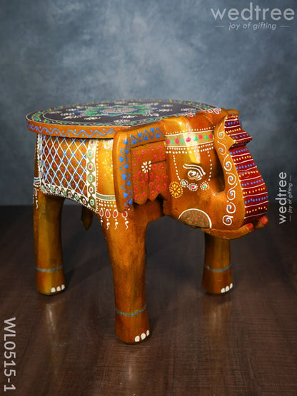 Elephant stool - (Red and Orange)