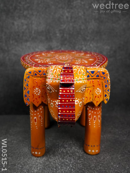 Elephant stool - (Red and Orange)