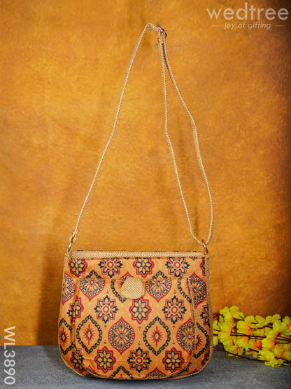 Fabric Sling Bag with Floral Prints