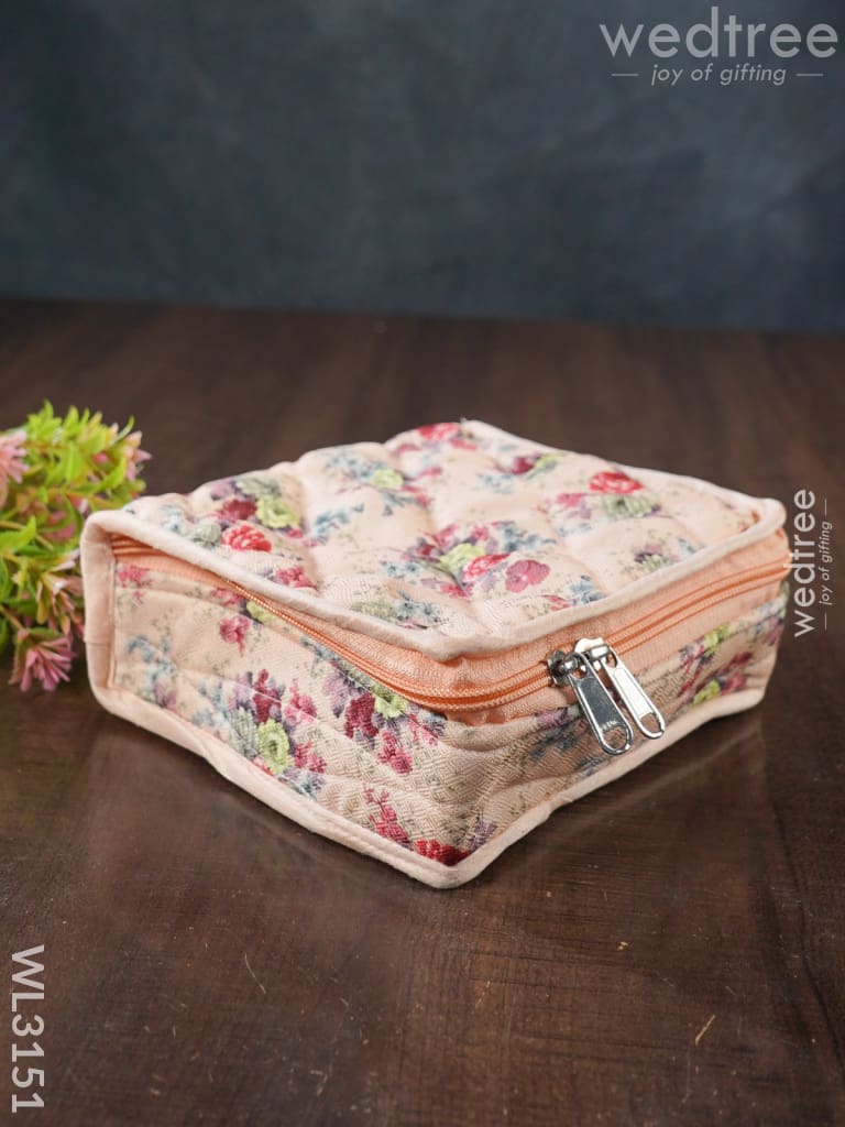 Floral Designed Jewel Pouch ( 7x6 )