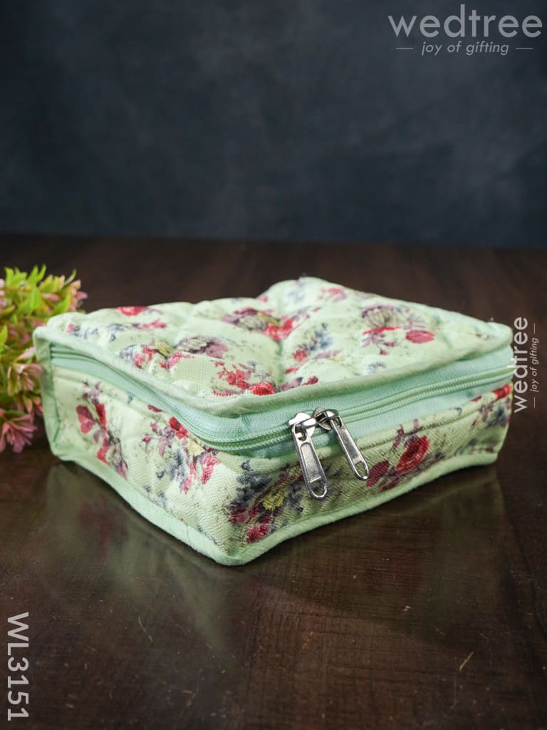 Floral Designed Jewel Pouch ( 7x6 )