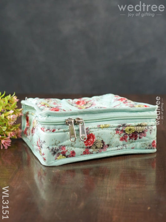 Floral Designed Jewel Pouch ( 7x6 )