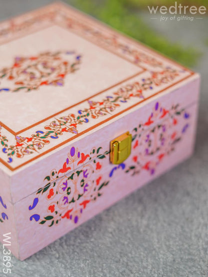 Floral Dry Fruit Box with 4 Partitions