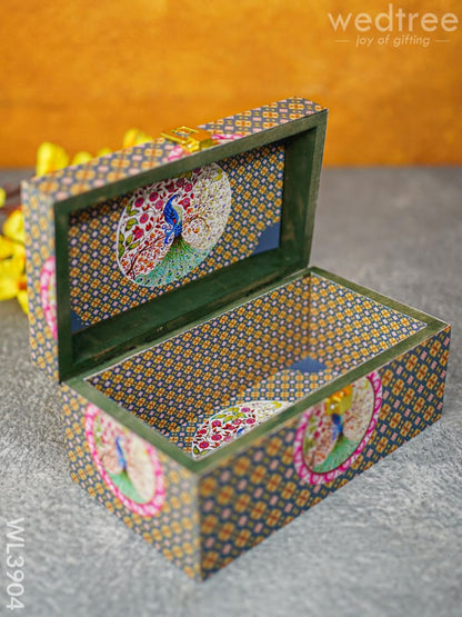 Floral Peacock Dry Fruit Box