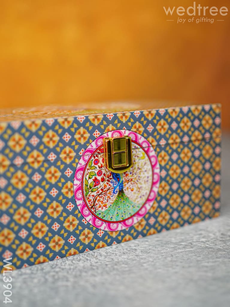 Floral Peacock Dry Fruit Box