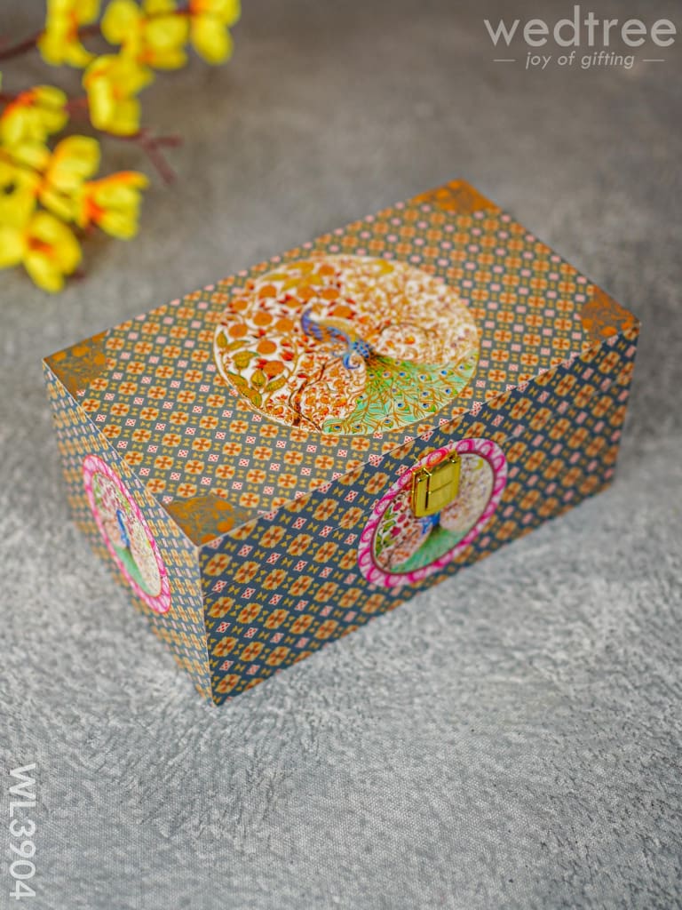 Floral Peacock Dry Fruit Box