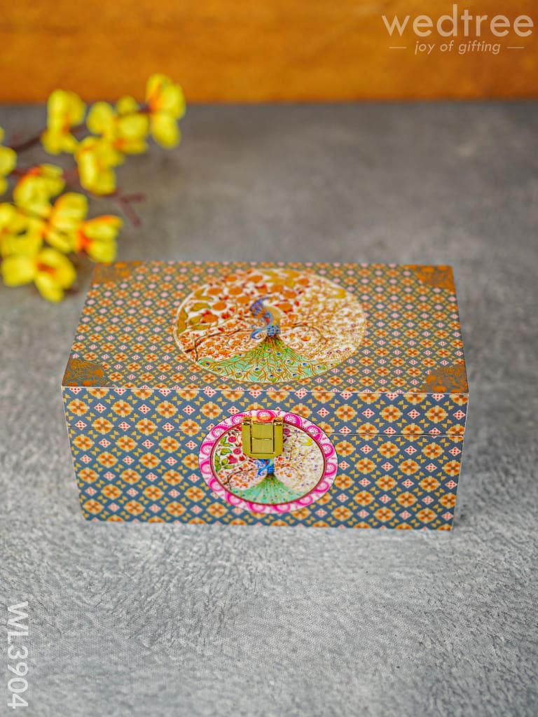 Floral Peacock Dry Fruit Box