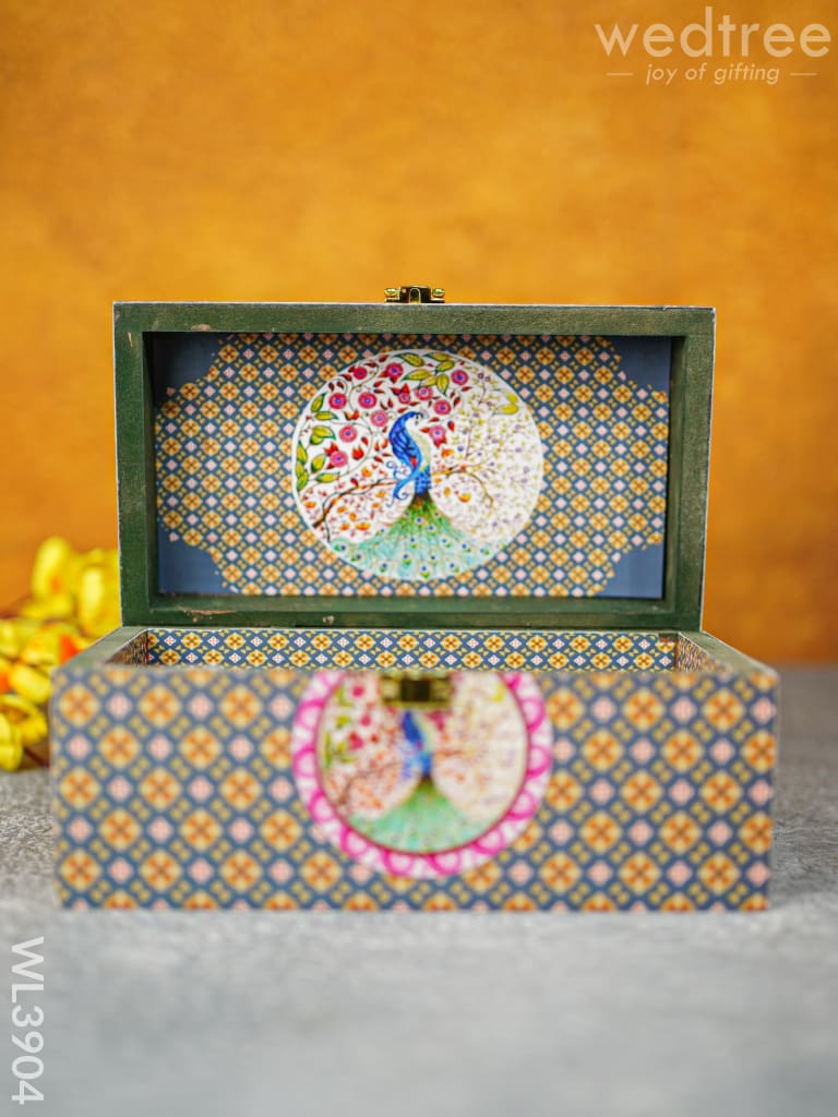 Floral Peacock Dry Fruit Box