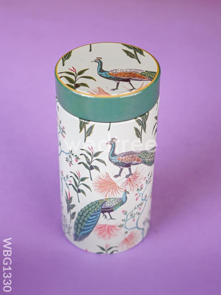 Floral Printed Tin Jar