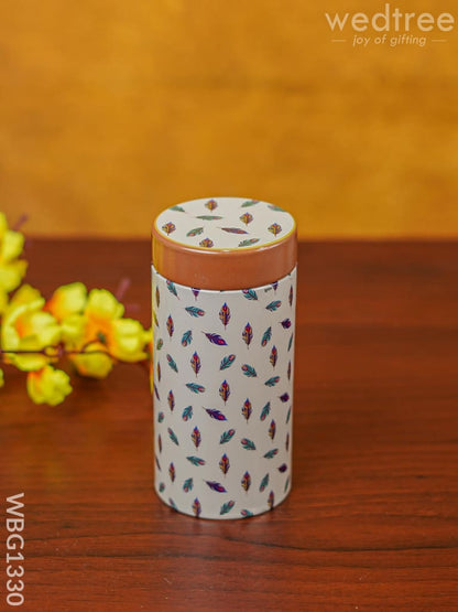 Floral Printed Tin Jar