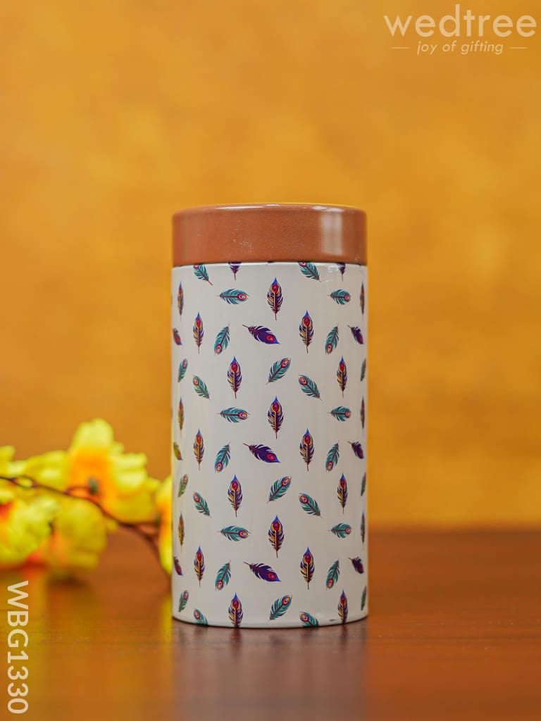 Floral Printed Tin Jar