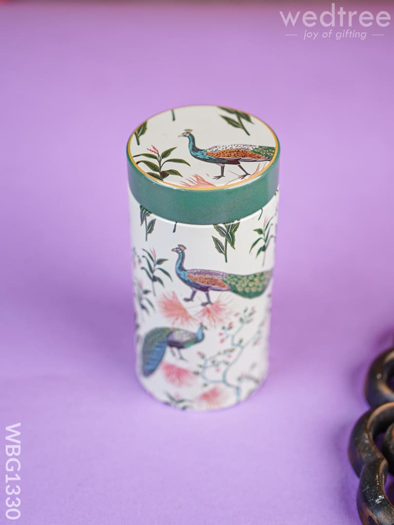 Floral Printed Tin Jar