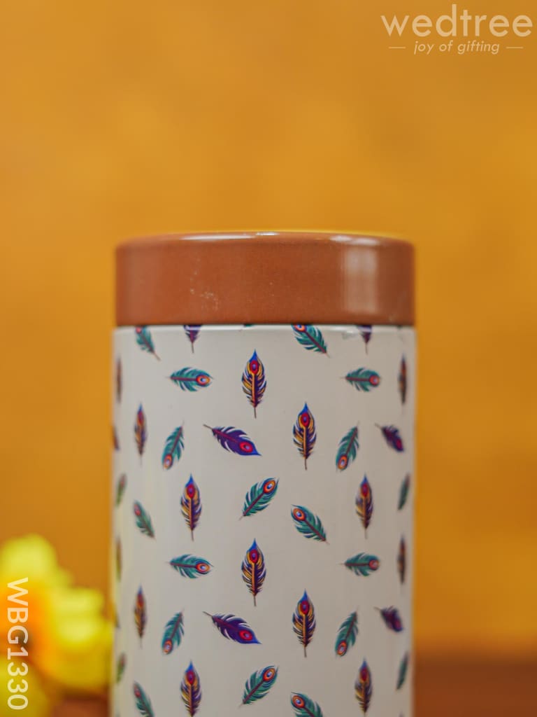 Floral Printed Tin Jar