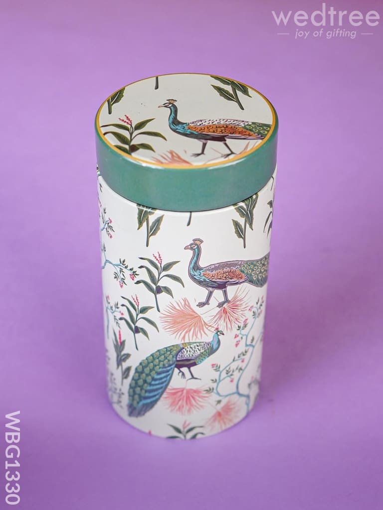 Floral Printed Tin Jar