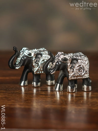 German Silver Baby Elephant (Set of 2)