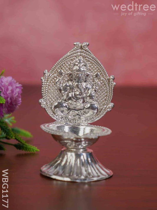 German Silver Ganesha Diya