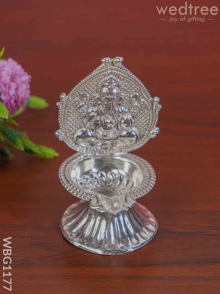 German Silver Ganesha Diya