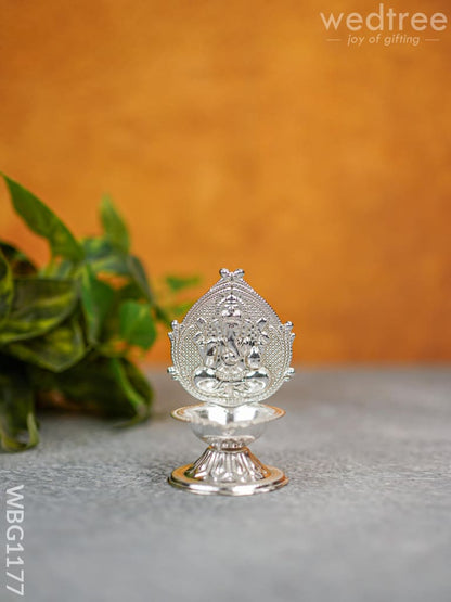 German Silver Ganesha Diya