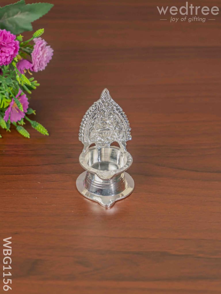 German Silver Kamatchi Diya - 3.2 inch