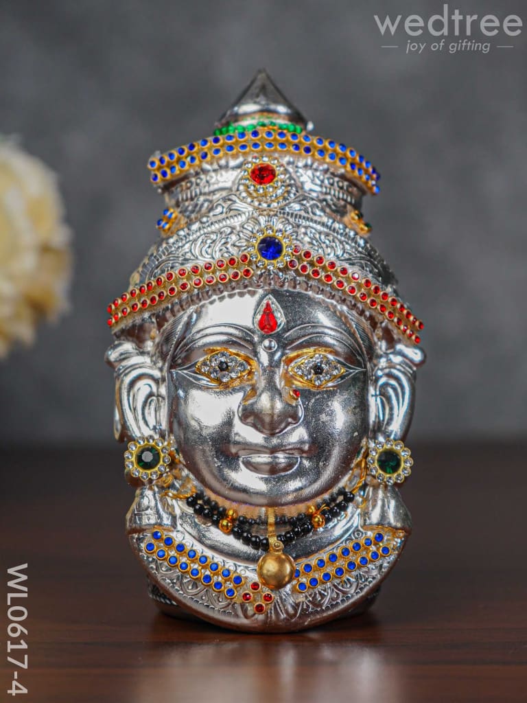 German Silver Lakshmi Face