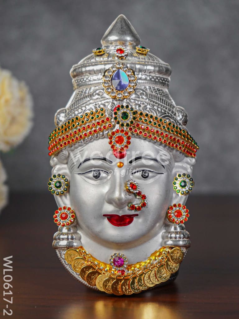 German Silver Lakshmi Face