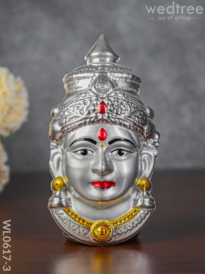 German Silver Lakshmi Face