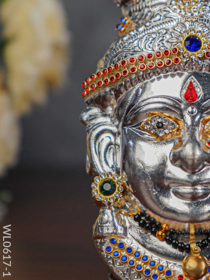 German Silver Lakshmi Face