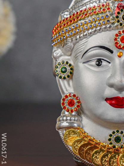 German Silver Lakshmi Face