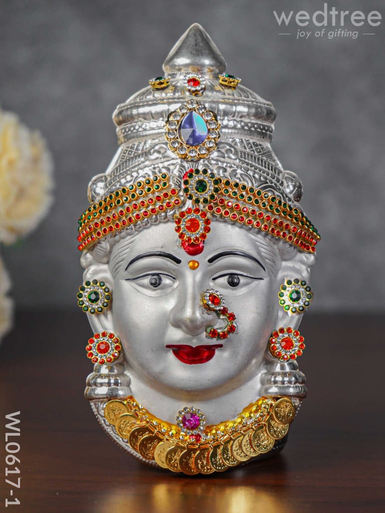 German Silver Lakshmi Face