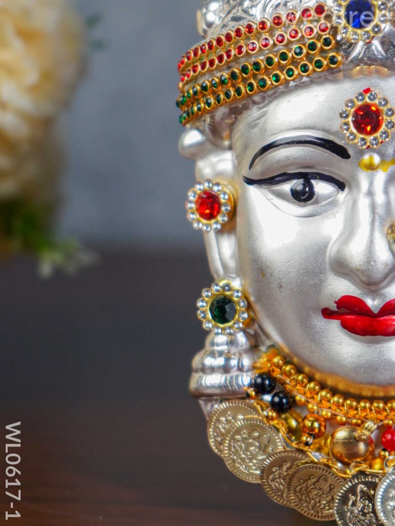 German Silver Lakshmi Face