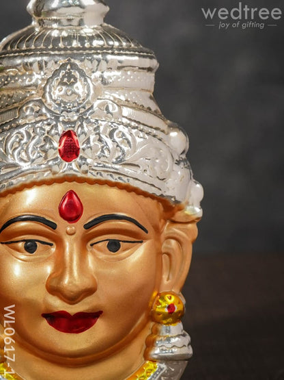 German Silver Lakshmi Face