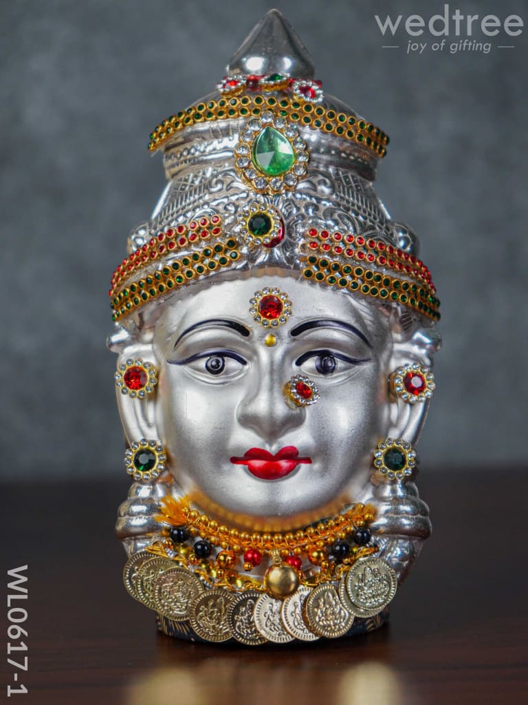 German Silver Lakshmi Face