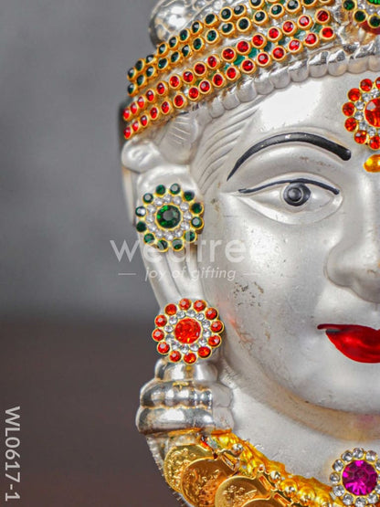 German Silver Lakshmi Face