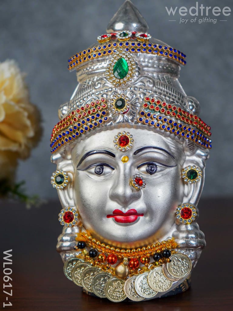 German Silver Lakshmi Face