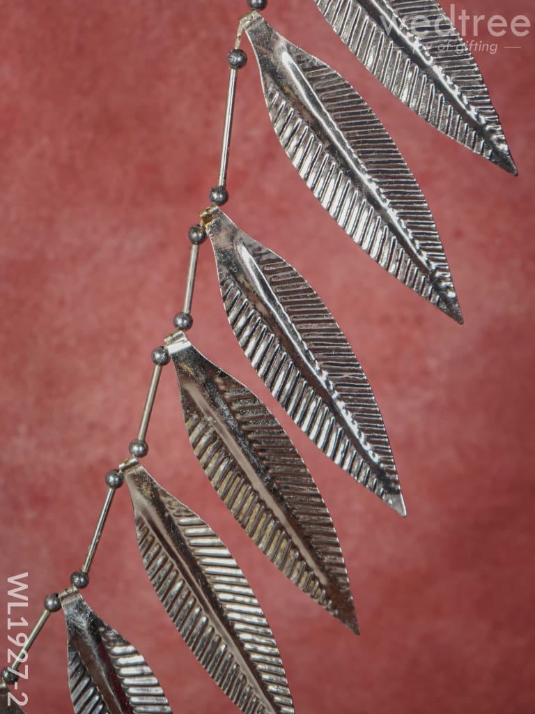 German Silver Mango Leaf Thoran - Silver Finish