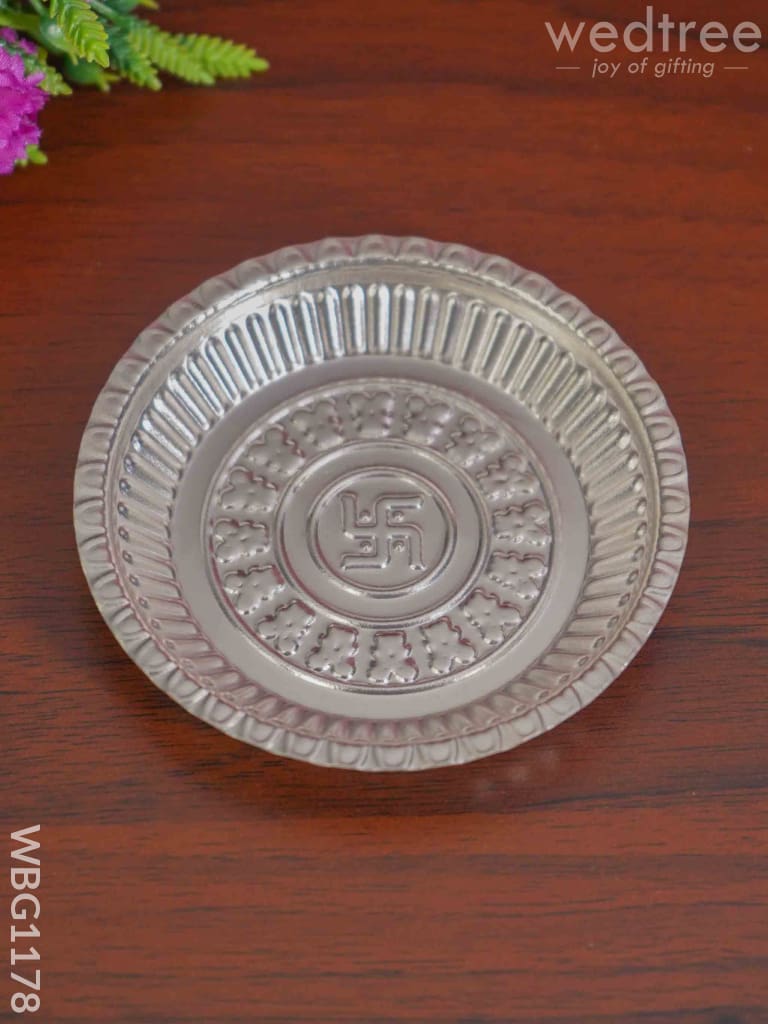 German Silver Swastik Plate