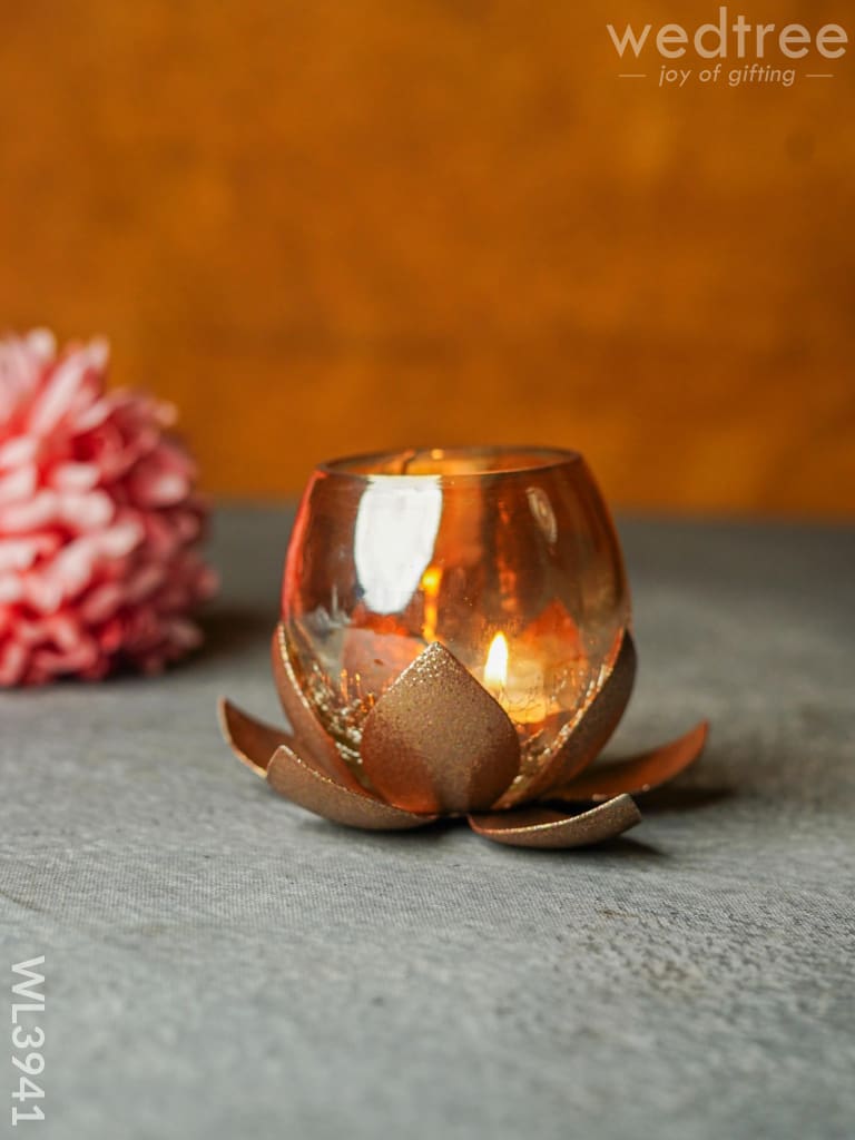 Glass Candle Holder