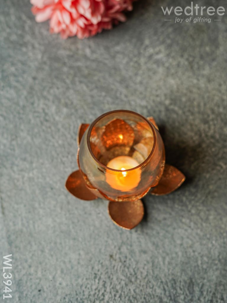 Glass Candle Holder