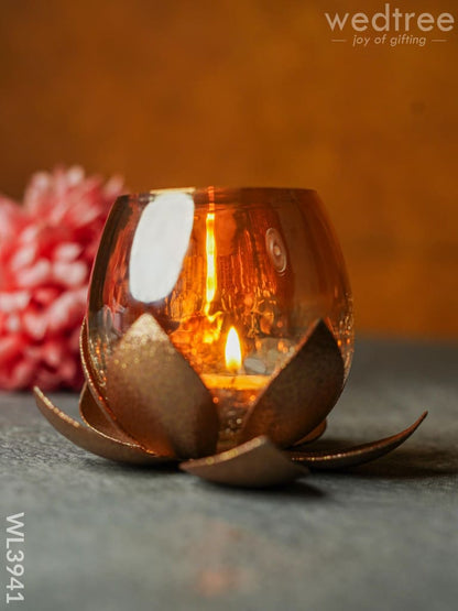 Glass Candle Holder