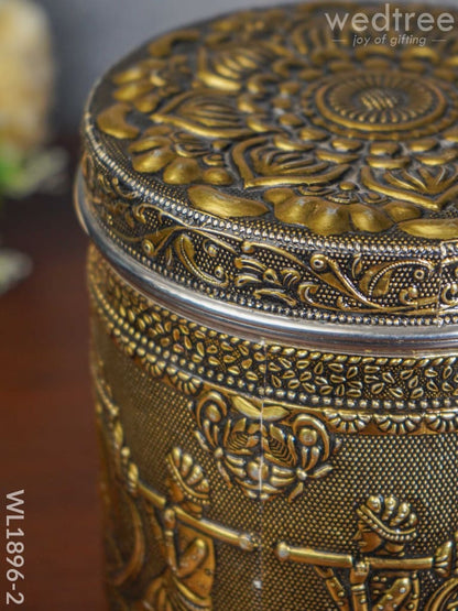 Gold Oxidised Dabba