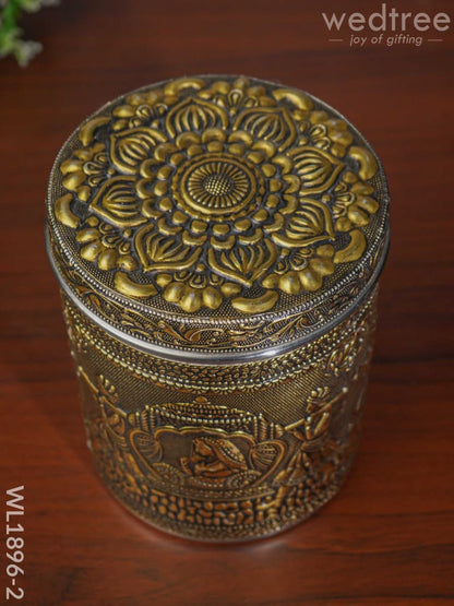 Gold Oxidised Dabba