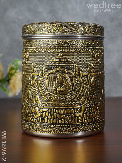 Gold Oxidised Dabba