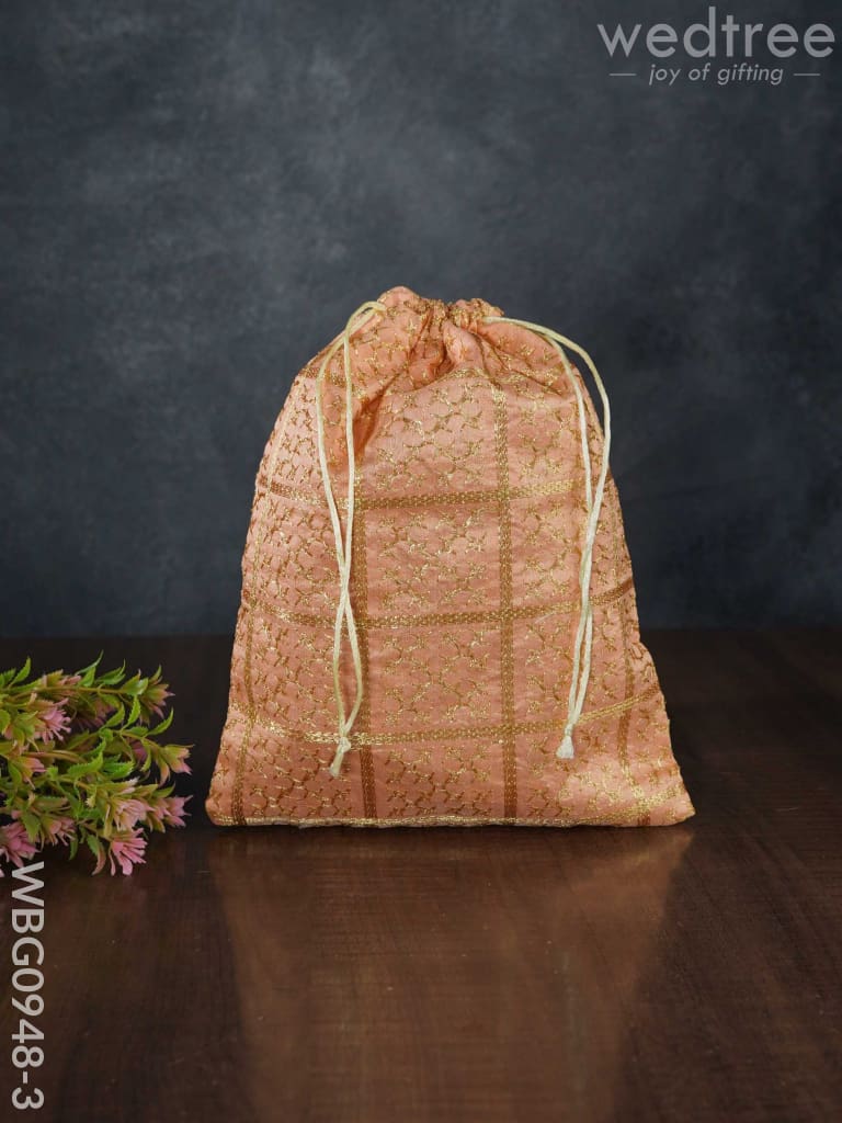 Golden Embroidary String Bag