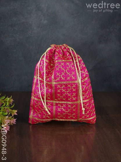 Golden Embroidary String Bag