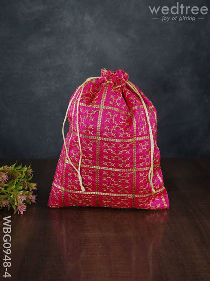 Golden Embroidary String Bag